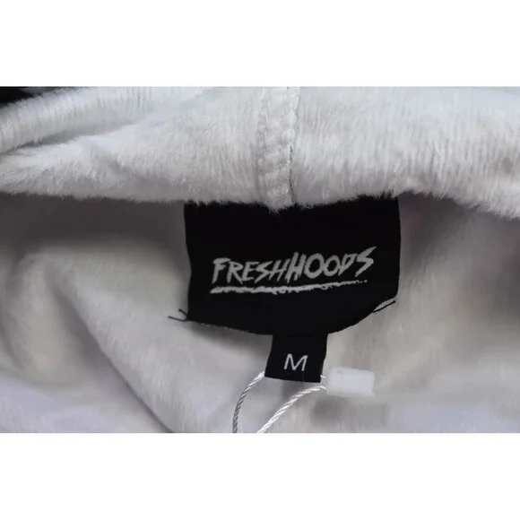 Fresh Hoods Womens Skull Floral Print Long Sleeve Pullover Drawstring Hoodie M - Picture 7 of 10